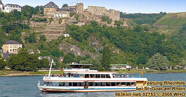 Rheinschifffahrt an der Loreley, zwischen Boppard, Kamp-Bornhofen, Kestert, St. Goar und St. Goarshausen.